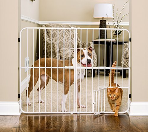 pet gate with cat opening