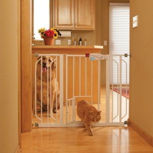 pet gate with cat door